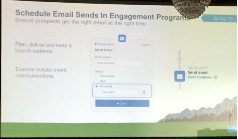 Engagement Studioメール送付日付の設定ができる