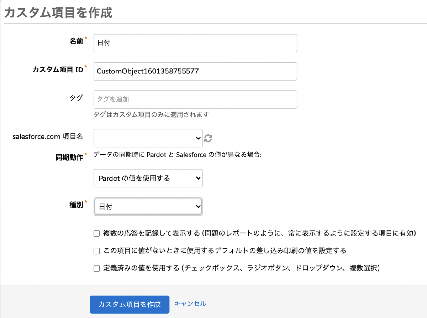 ブログ用カスタム項目